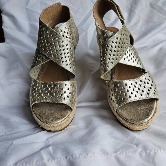Eileen Fisher Willow Espadrille Wedge Sandals Size 7.5 - Picture 2 of 12